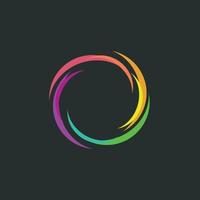 cercle abstrait coloré entreprise logo conception vecteur icône