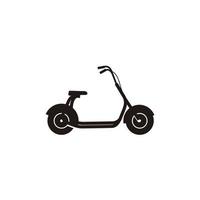 électrique scooter silhouette minimaliste logo conception vecteur icône inspiration