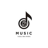 la musique Remarque minimaliste cercle logo conception vecteur icône