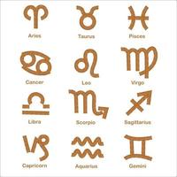 zodiaque et symboles astrologiques vecteur