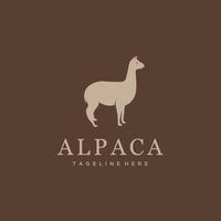 alpaga lama animal logo conception icône vecteur
