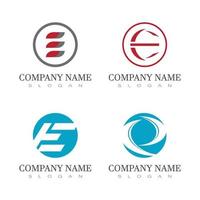 e lettre logo affaires vecteur et symbole conception