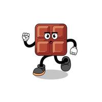 fonctionnement Chocolat bar mascotte illustration vecteur