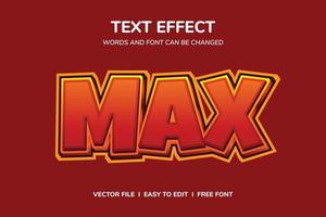 max texte effet modèle avec 3d style vecteur