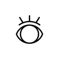 œil icône isolé sur noir. le œil symbole est adapté pour graphique designers et sites Internet sur une blanc Contexte vecteur