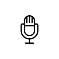 microphone icône isolé sur noir. microphone symbole adapté pour graphique conception et sites Internet sur une blanc Contexte. vecteur