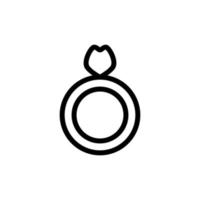 bague icône isolé sur noir. bague symbole adapté pour graphique conception et sites Internet sur une blanc Contexte. vecteur