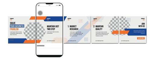 carrousel Publier modèle. instagram microblog carrousel poste. modifiable social médias carrousel Publier pour affaires vecteur