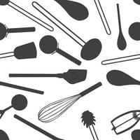 seamless, cuisine, outils, modèle, mignon, vendange vecteur