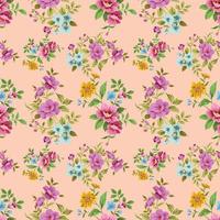 motif floral sans couture vintage mignon vecteur