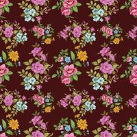 motif floral sans couture vintage mignon vecteur