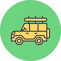 safari voiture vecteur icône