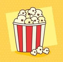 pop-corn dans un seau, concept de restauration rapide vecteur