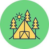 icône de vecteur de camping
