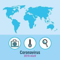 bannière de pandémie de coronavirus vecteur