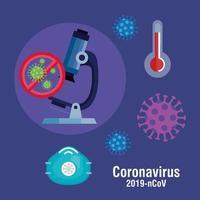 modèle de bannière de pandémie de coronavirus vecteur