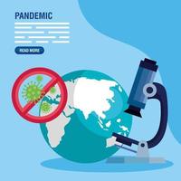 modèle de bannière de pandémie de coronavirus vecteur