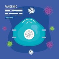 modèle de bannière de pandémie de coronavirus vecteur
