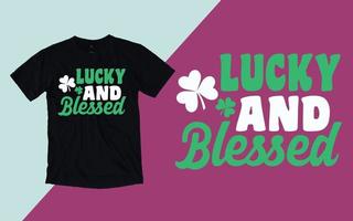 chanceux fille t chemise, st. patrick's journée t chemise vecteur