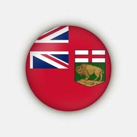 drapeau du manitoba, province du canada. illustration vectorielle. vecteur