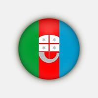 drapeau de la ligurie. région d'italie. illustration vectorielle. vecteur