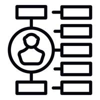 Humain population icône contour vecteur. client équipe vecteur