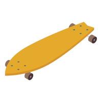 patin longboard icône isométrique vecteur. rétro planche vecteur