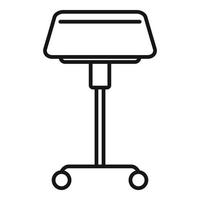Bureau chaise icône contour vecteur. espace de travail asseoir vecteur