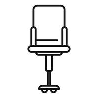 ergonomique chaise icône contour vecteur. Bureau table vecteur