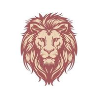 le Lion Roi de le jungle une symbole de courage et direction, mascotte logo concept vecteur illustration dessin animé. adapté pour logo, fond d'écran, bannière, carte, livre illustration, T-shirt, autocollant, couverture