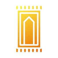 couverture icône solide pente Jaune style Ramadan illustration vecteur élément et symbole parfait.