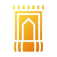 couverture icône solide pente Jaune style Ramadan illustration vecteur élément et symbole parfait.