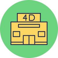 4d cinéma vecteur icône