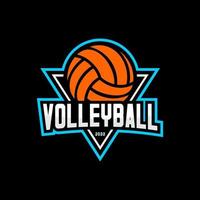 création de logo de volley-ball vecteur