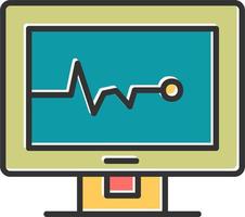 icône de vecteur de cardiogramme