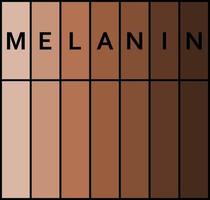 nuances de Humain peau. la mélanine, peau pigment. noir vies matière. vecteur