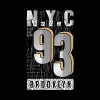Brooklyn Nouveau york abstrait sportif graphique vecteur