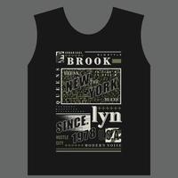 Brooklyn Nouveau york abstrait graphique texte Cadre typographie t chemise impression vecteur