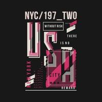 Nouveau york uni États abstrait sportif graphique impression t chemise vecteur