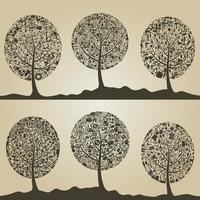 une ensemble de des arbres. vecteur illustration