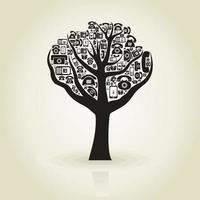 abstraction sur le thème de une arbre vecteur