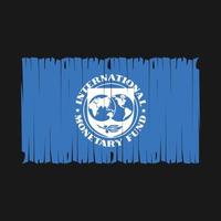 drapeau du FMI brosse illustration vectorielle vecteur