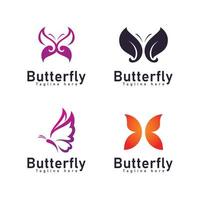modèle de conception de logo papillon illustration vectorielle vecteur