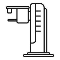 santé mammographie machine icône contour vecteur. Sein cancer vecteur