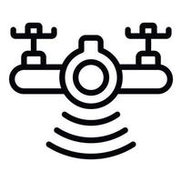 radio drone icône contour vecteur. jouet contrôle vecteur