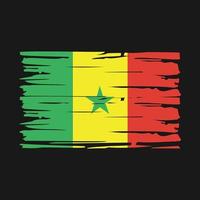 pinceau drapeau sénégal vecteur