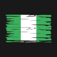 brosse drapeau du nigeria vecteur