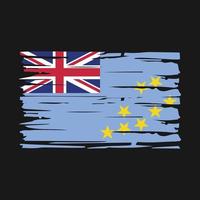 pinceau drapeau tuvalu vecteur