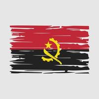 brosse drapeau angola vecteur