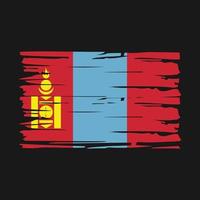 brosse drapeau mongolie vecteur